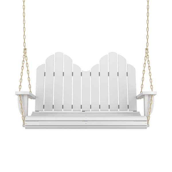 Amish Casual Adirondack Swing in Semi-Solid White
