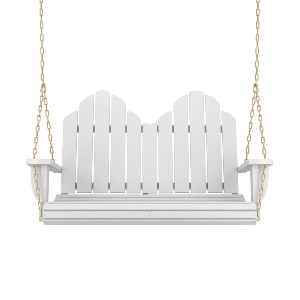 Amish Casual Adirondack Swing in Semi-Solid White