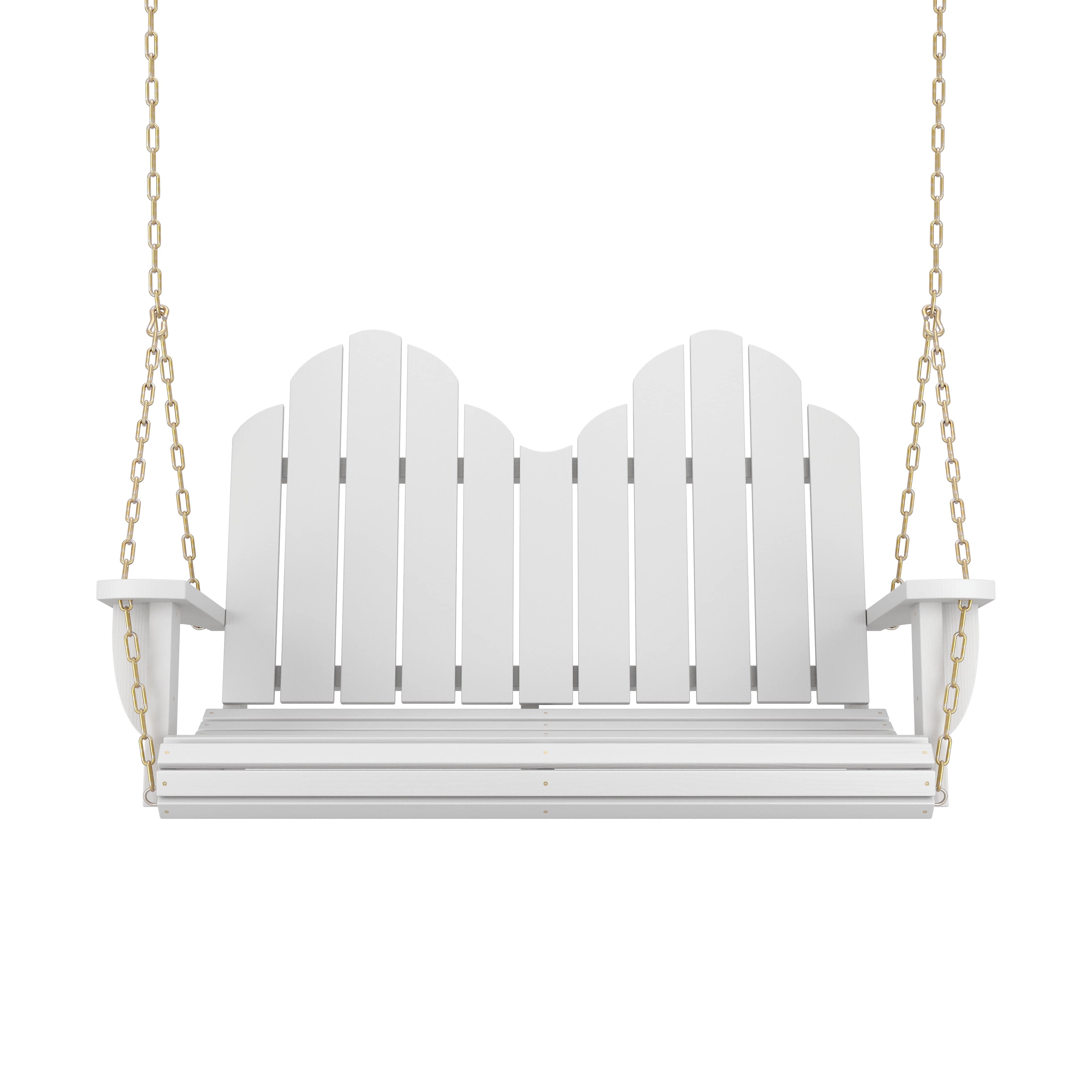 Amish Casual Adirondack Swing in Semi-Solid White