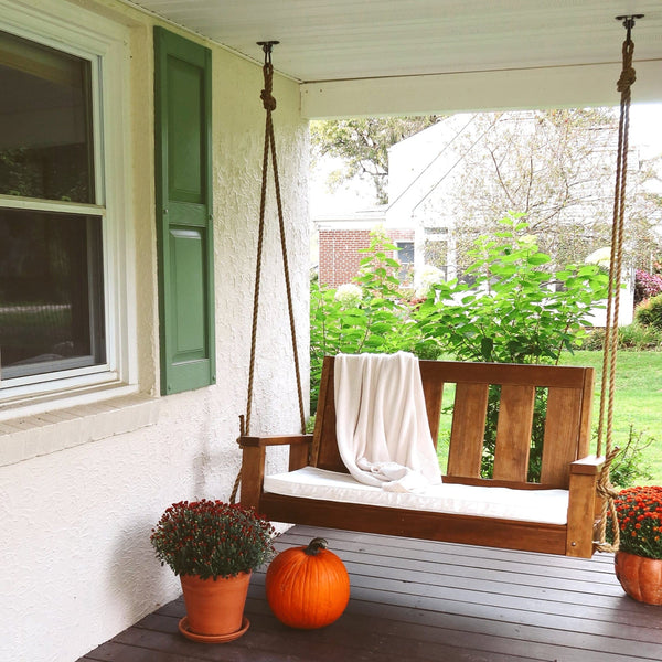 Porchgate Amish Heavy Duty 700 Lb Ardmore Porch Swing, 4 Foot in Oak Stain