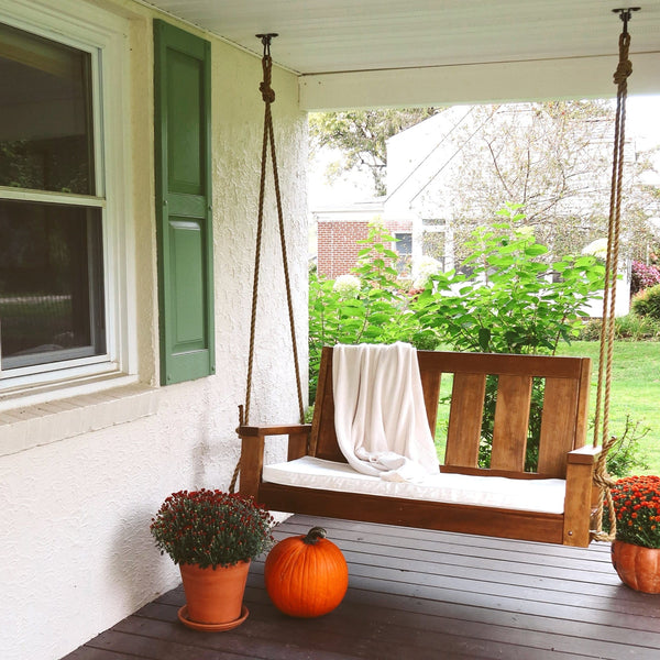 Porchgate Amish Heavy Duty 700 Lb Ardmore Porch Swing, 4 Foot in Oak Stain