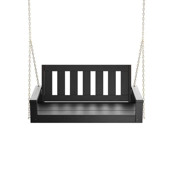 Porchgate Amish Heavy Duty 700 Lb 5-Foot Ardmore Porch Swing - Tricorn Black