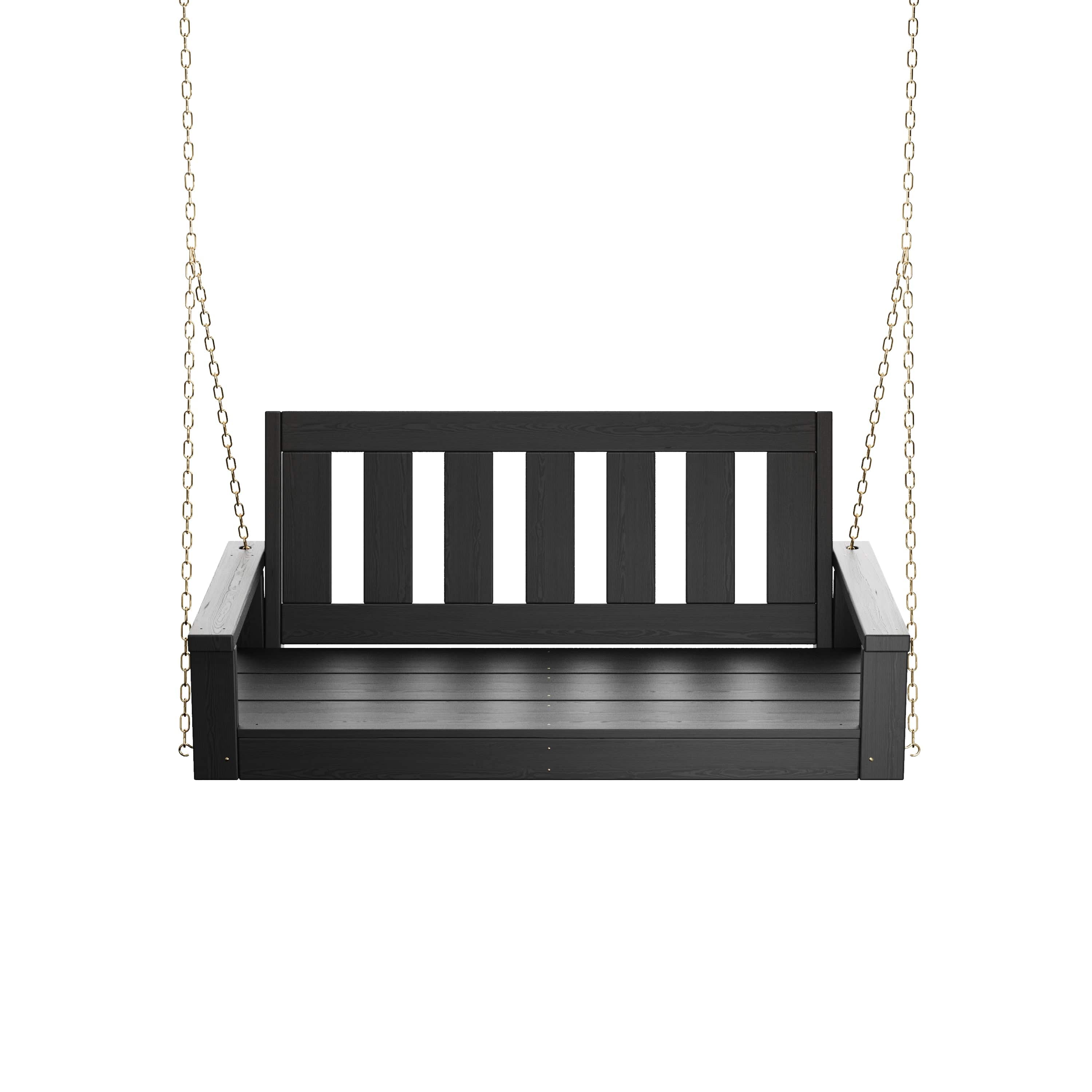 Porchgate Amish Heavy Duty 700 Lb 5-Foot Ardmore Porch Swing - Tricorn Black