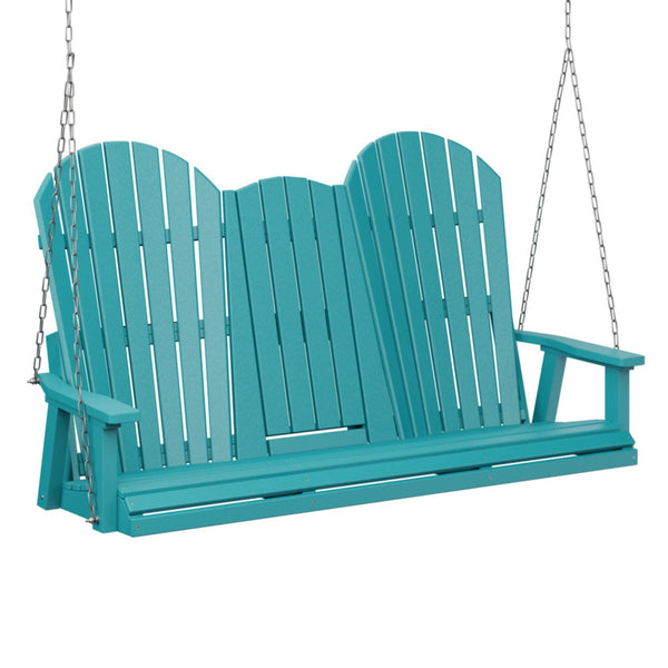 Berlin Gardens Comfo Back Poly Lumber Three Seat Console Swing with Stainless Steel Chains