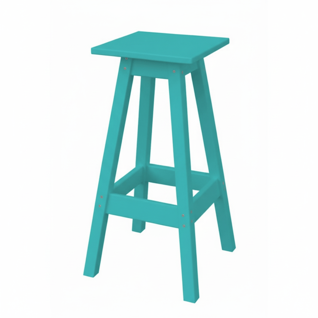 Keystone Amish Co. Poly Square Outdoor Bar Stool