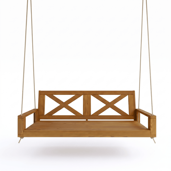 Amish Casual Malvern Porch Swing Bed, Twin Oak with Clearcoat