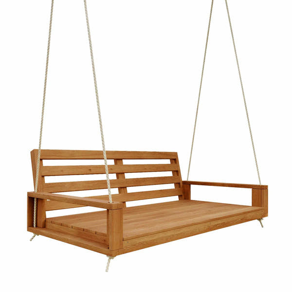 Amish Casual Waterford Hanging Bed Swing for Porch, Twin Cedar
