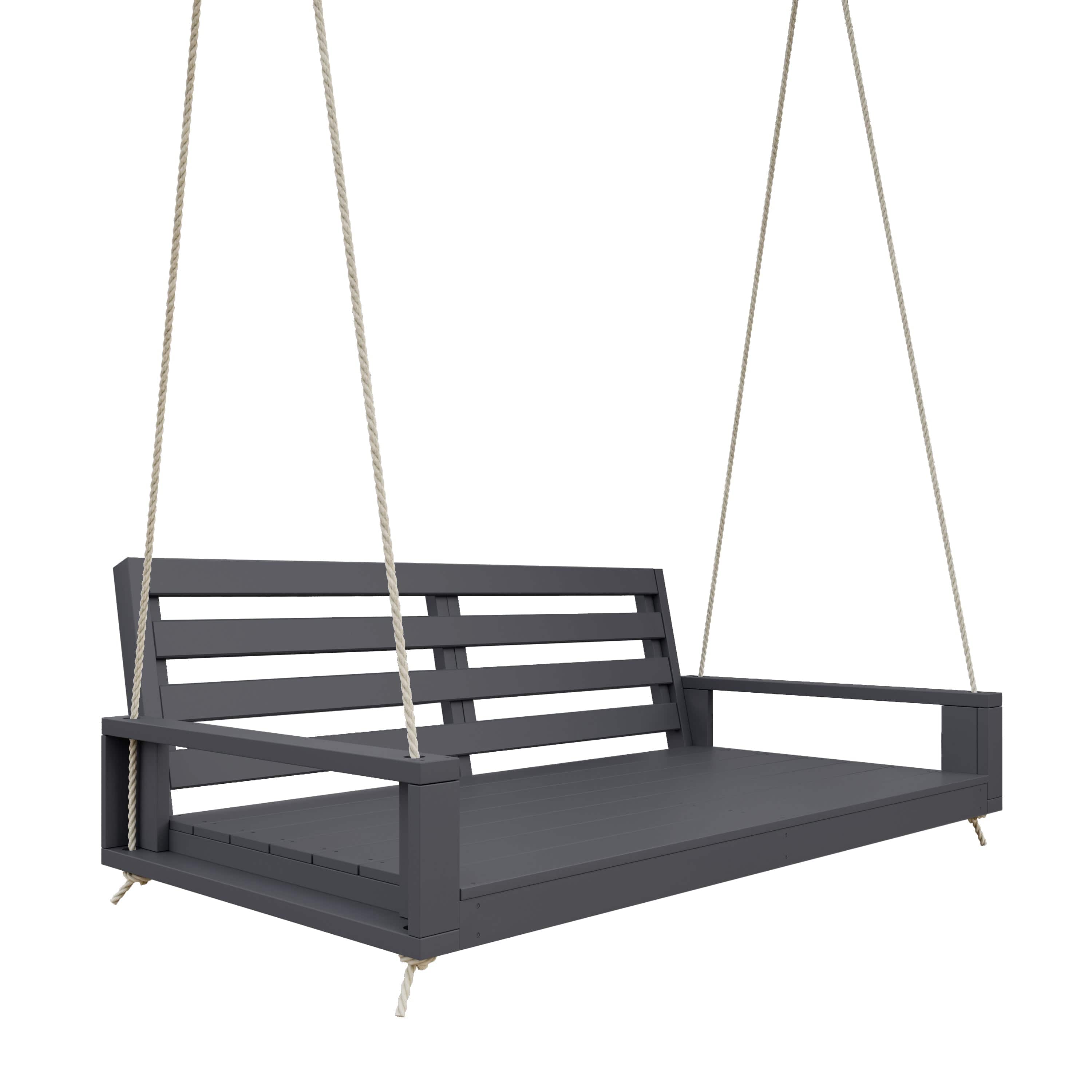 Amish Casual Waterford Hanging Bed Swing for Porch, 4 Ft Grey