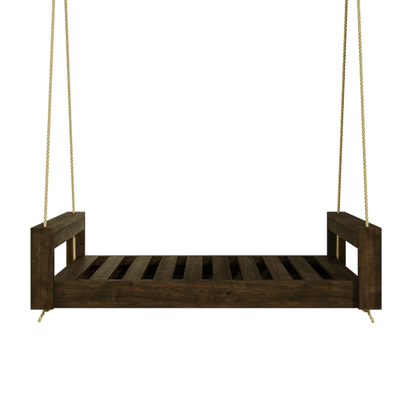 Breezy Acres The Lancaster Daybed Wooden Swing in Dark Walnut