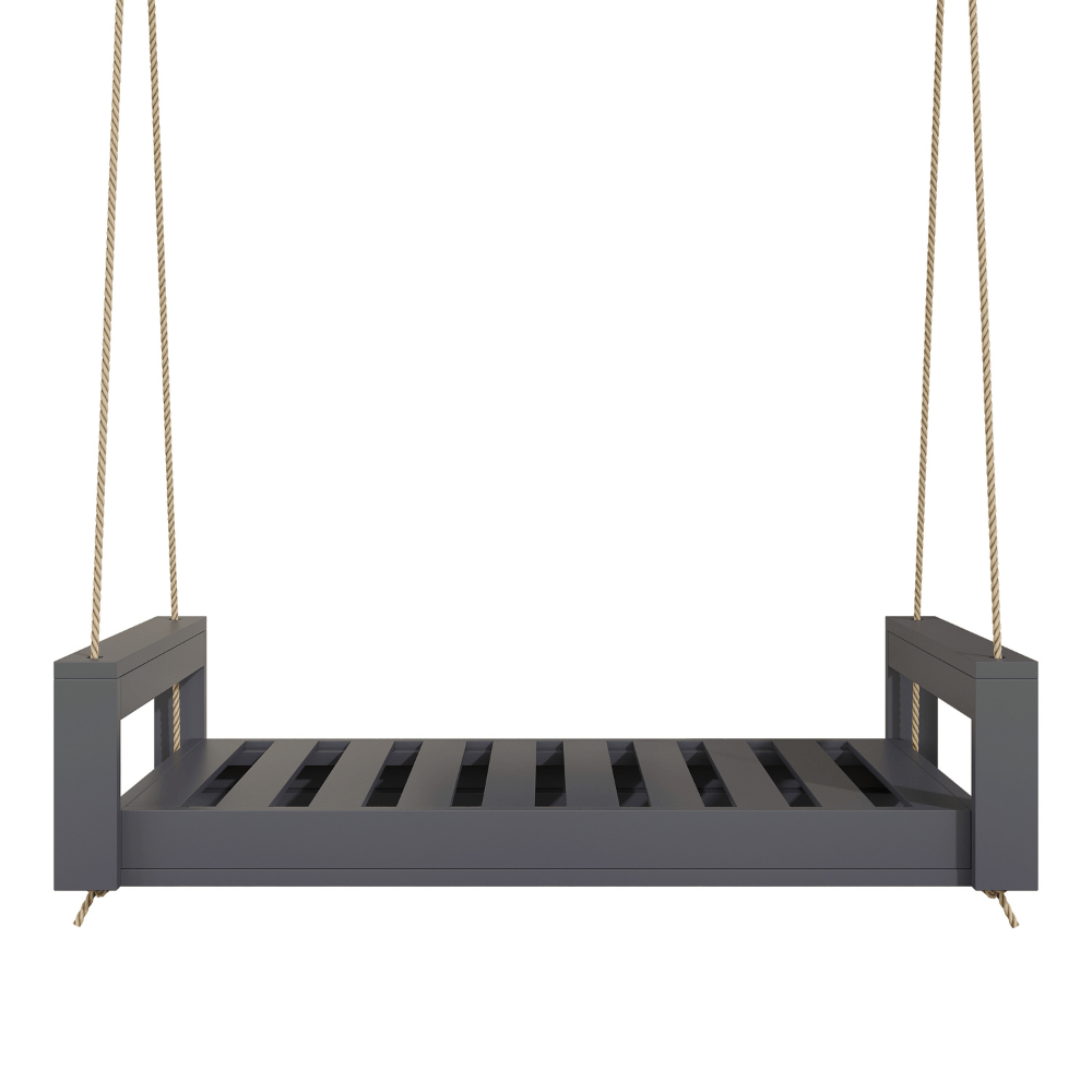 Breezy Acres The Lancaster Daybed Wooden Swing in Gray Paint