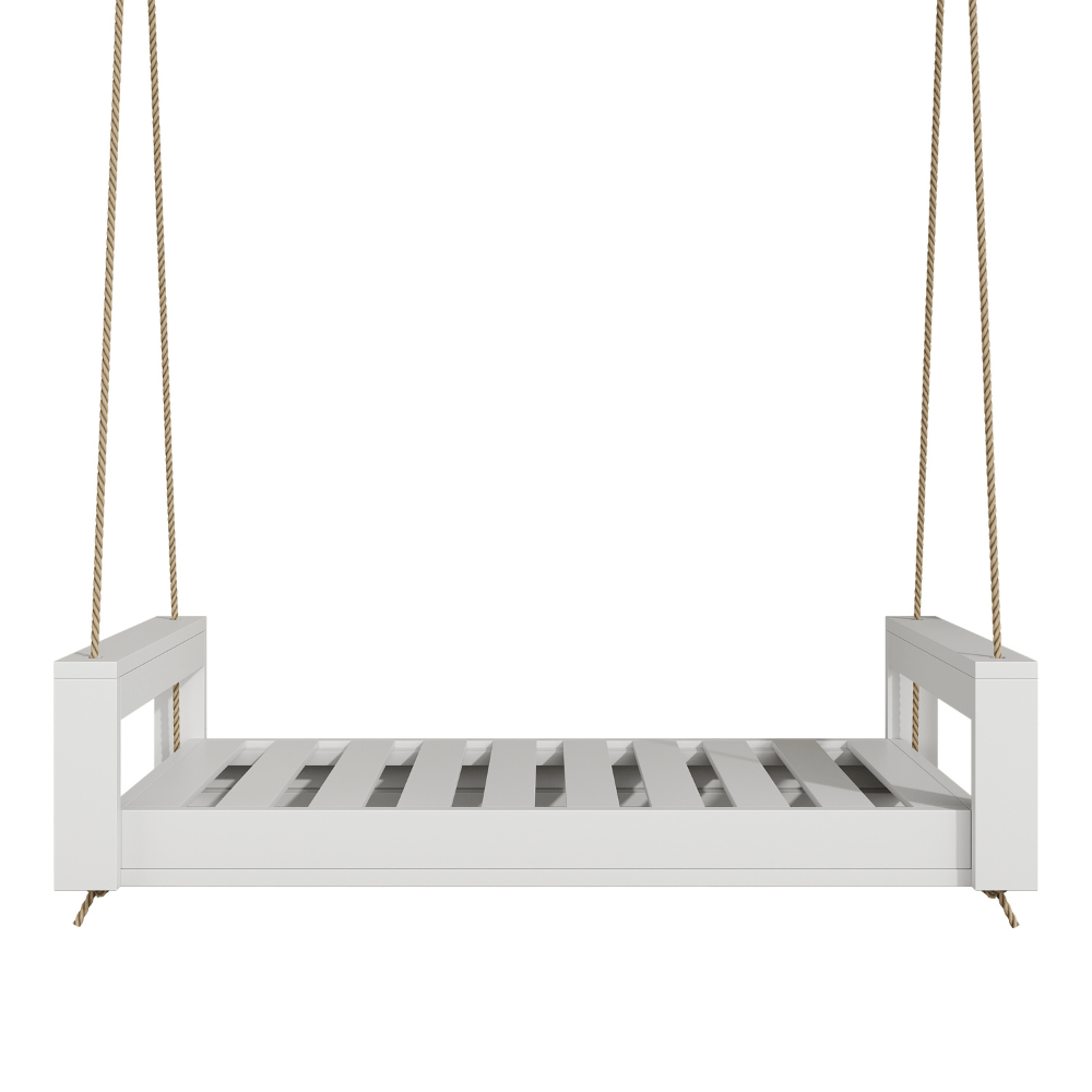 Breezy Acres The Lancaster Daybed Wooden Swing in White Paint