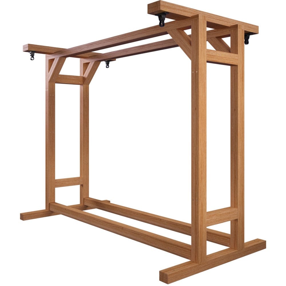 Amish-Made Mission Porch Swing With A-Frame Stand - 5-Foot, Kiln-Dried Pine, Includes 6ft Chains