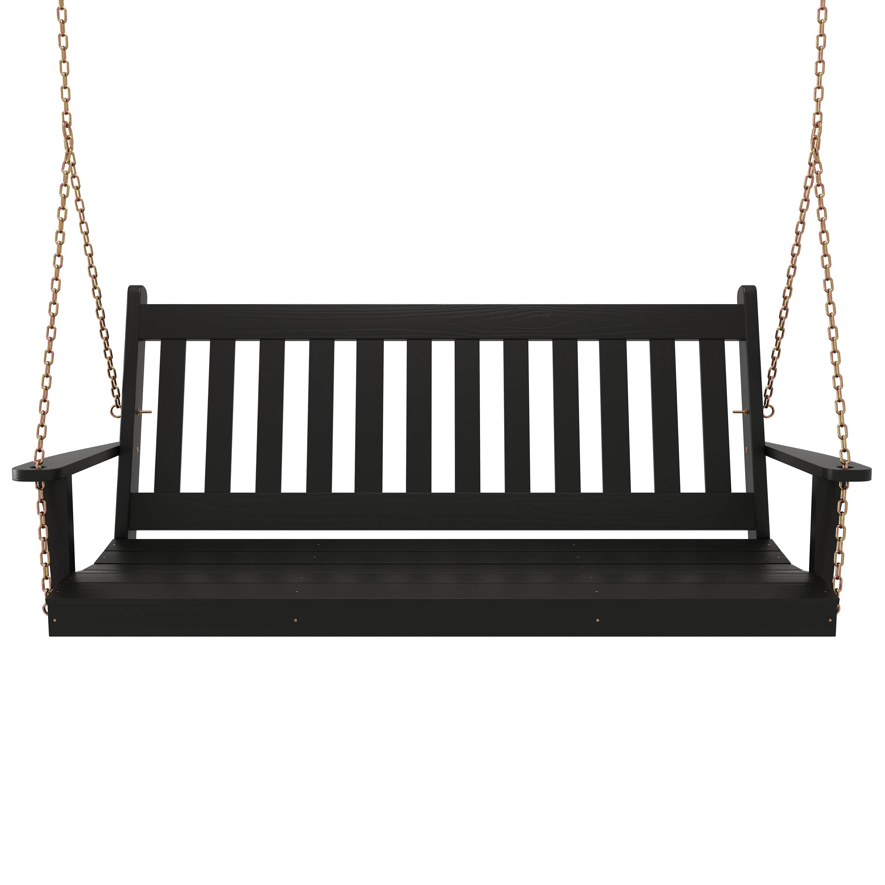 Keystone Amish Co. 4 Foot Franklin Porch Swing, Black