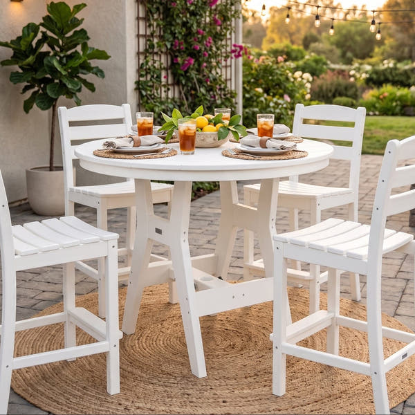Berlin Gardens Poly Outdoor Counter Height Round Dining Table