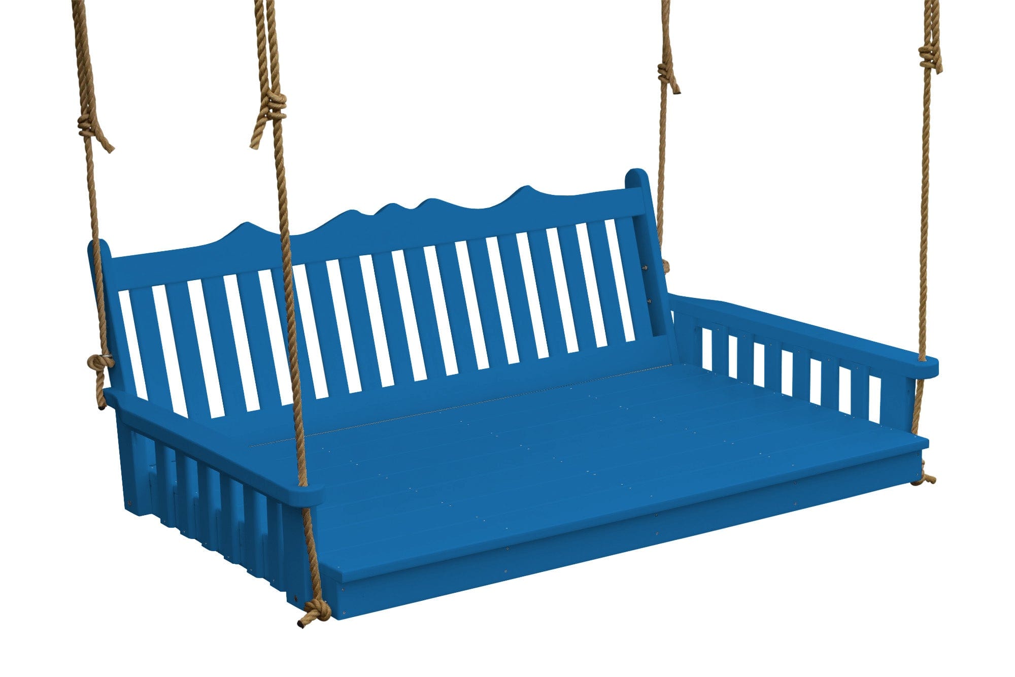 Keystone Amish Foot York Recycled Plastic Swing Bed, Blue