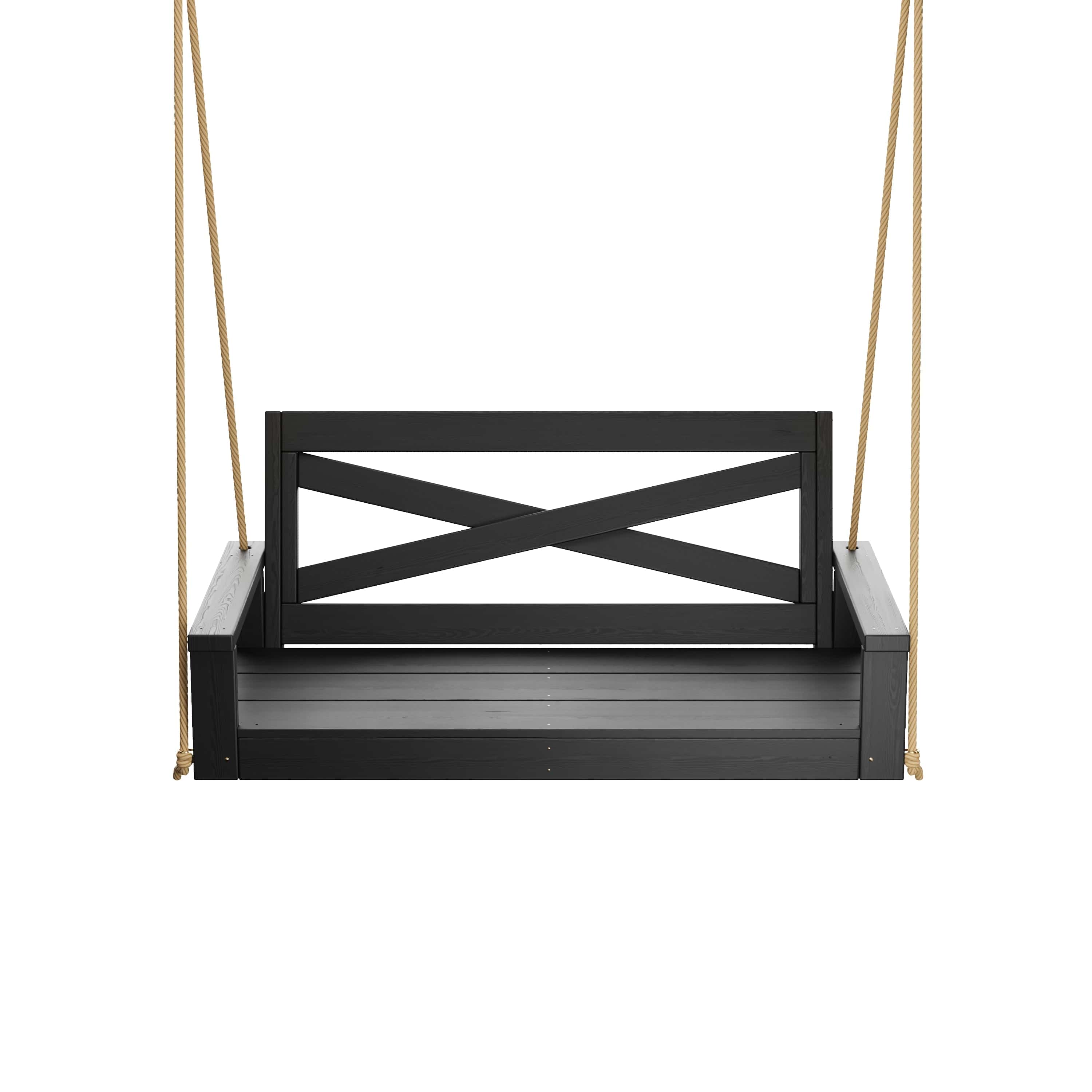 Porchgate Amish Heavy Duty 700 Lb 5-Foot Boardwalk Porch Swing - Tricorn Black