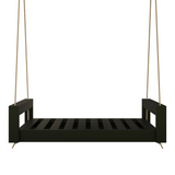 Breezy Acres The Lancaster Daybed Wooden Swing in Black Paint