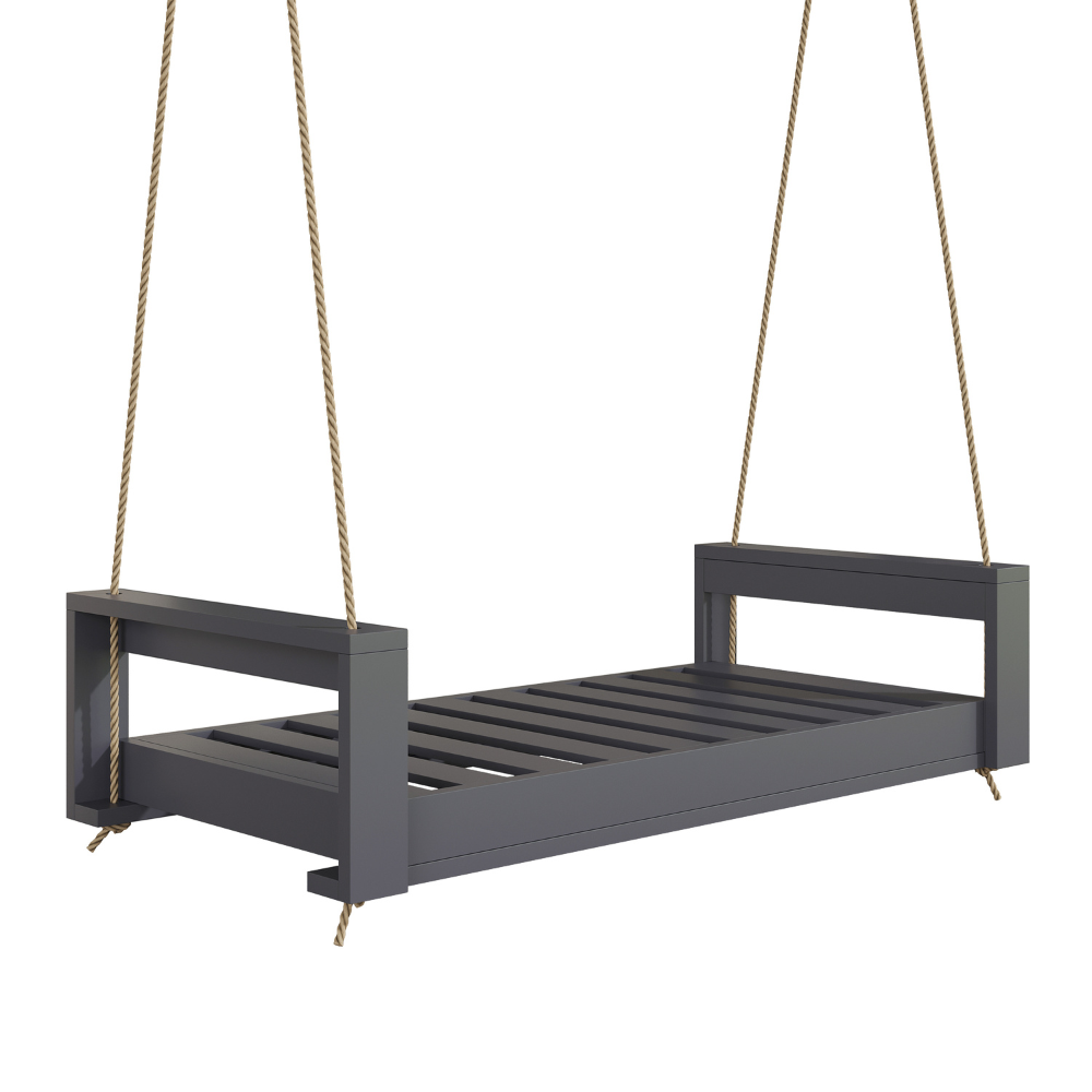 Breezy Acres The Lancaster Daybed Wooden Swing in Gray Paint