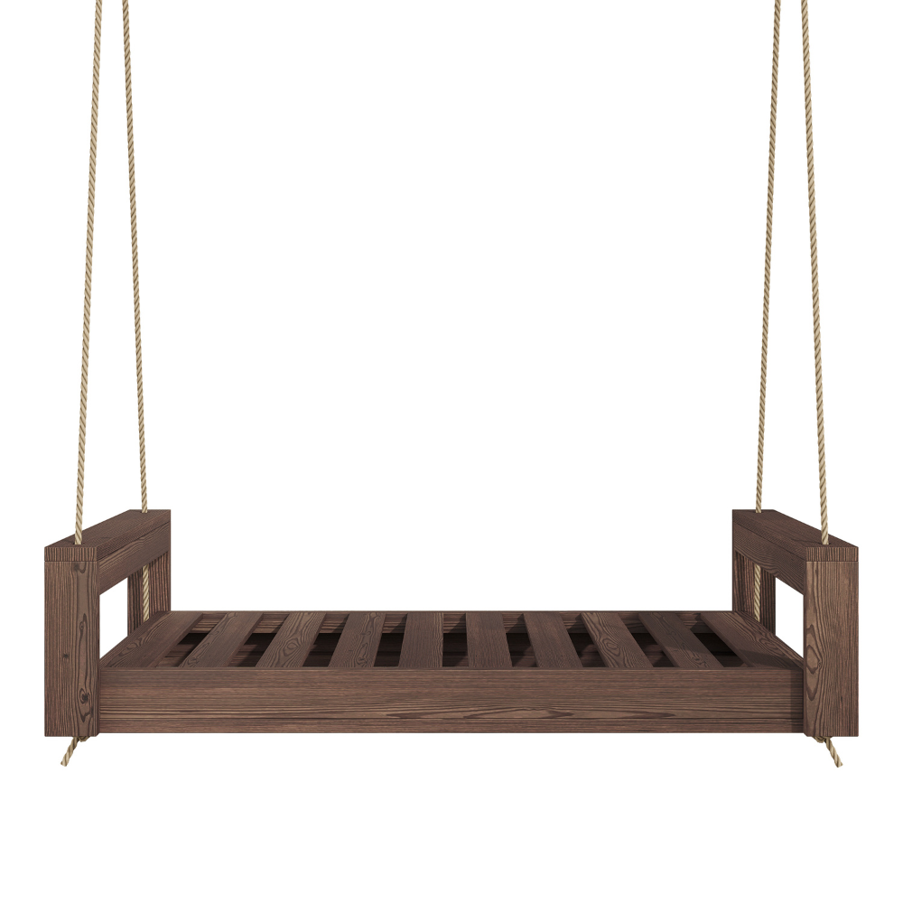 Breezy Acres The Lancaster Daybed Wooden Swing in Oak Stain