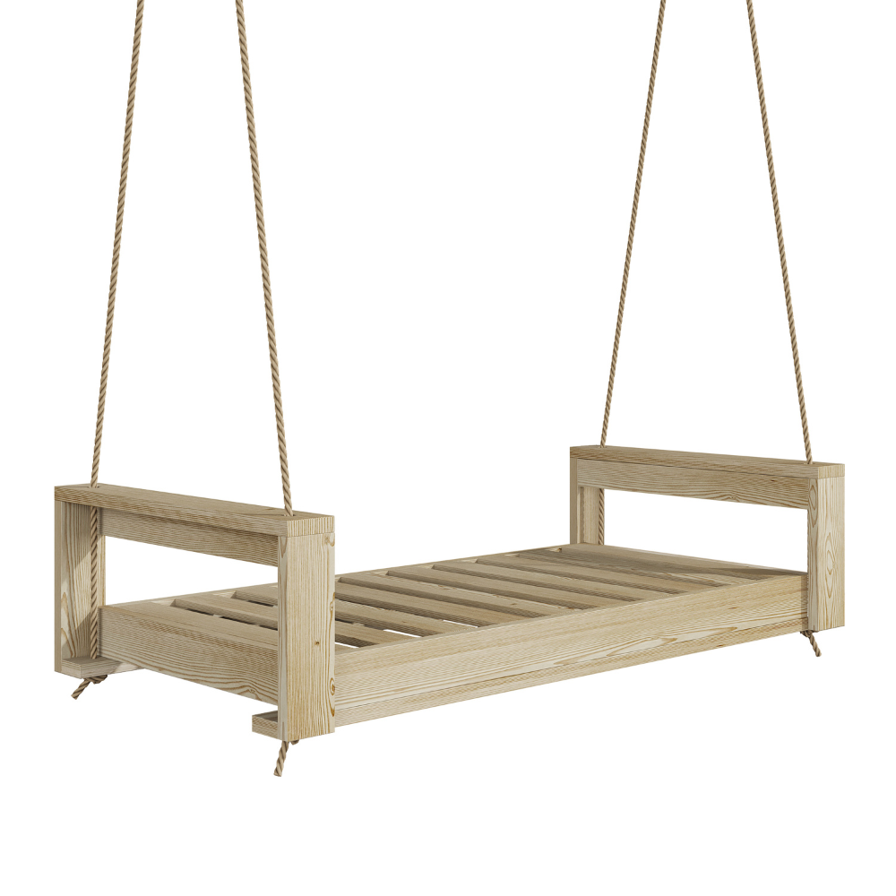 Breezy Acres The Lancaster Daybed Wooden Swing in Unfinished