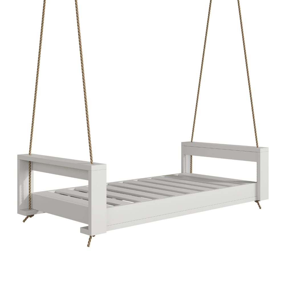 Breezy Acres The Lancaster Daybed Wooden Swing in White Paint