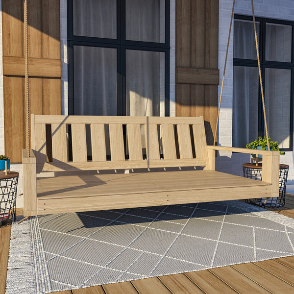 Amish Casual 4 Foot Uptown Porch Swing Bed in Unfinished