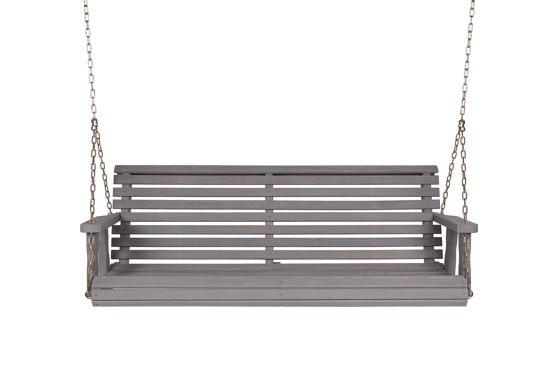 Amish Casual 5 Foot Roll Back Porch Swing in Grey Stain