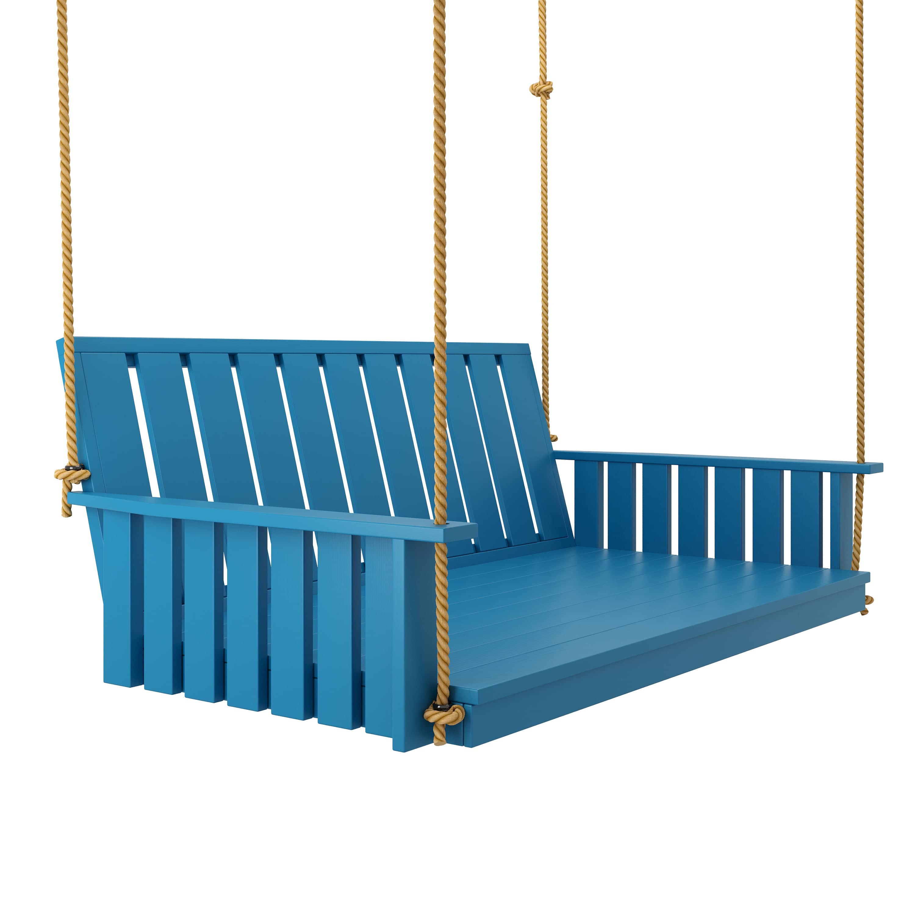 Keystone Amish Co. Twin The Weston Porch Swing Bed, Carribean Blue Paint