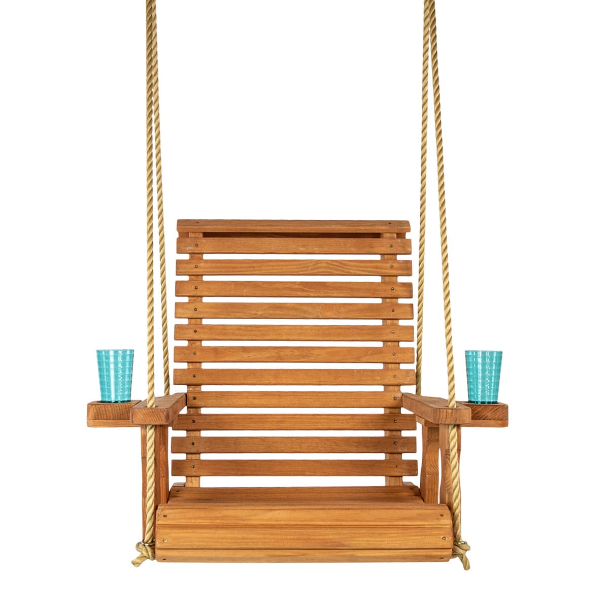 Amish Casual Heavy Duty Cedar Stain Roll Back Swing Chair