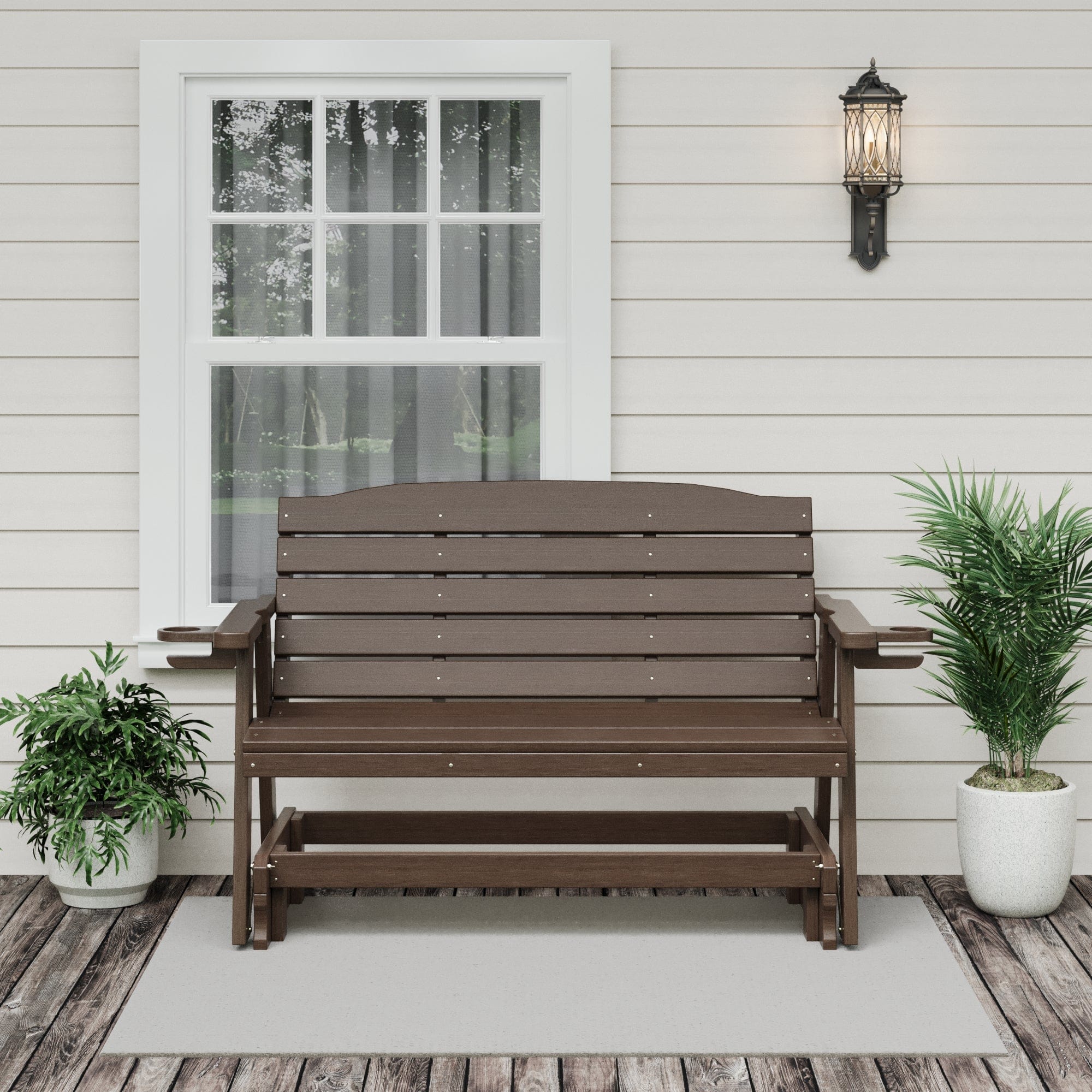 SimplyPoly Amish Made Classic Recycled Plastic Porch Glider Two