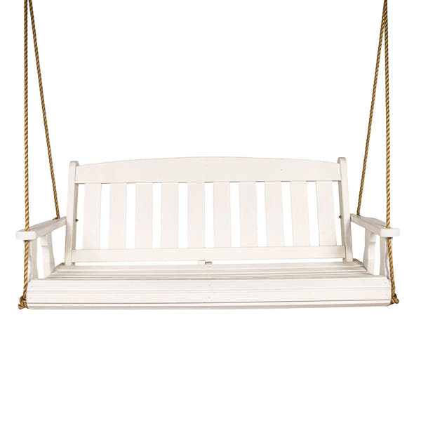 Amish Casual 5 Foot Semi-Solid White Mission Porch Swing