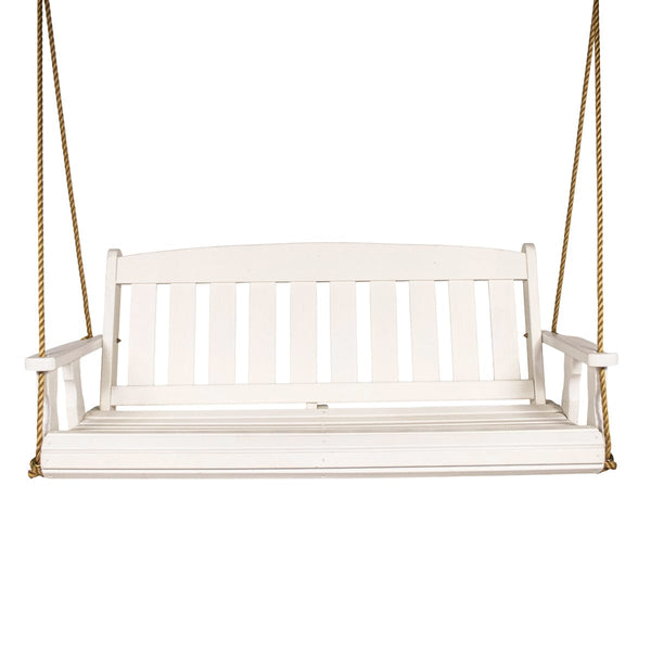 Amish Casual 6 Foot Semi-Solid White Mission Porch Swing