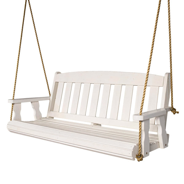 Amish Casual 4 Foot Semi-Solid White Mission Porch Swing