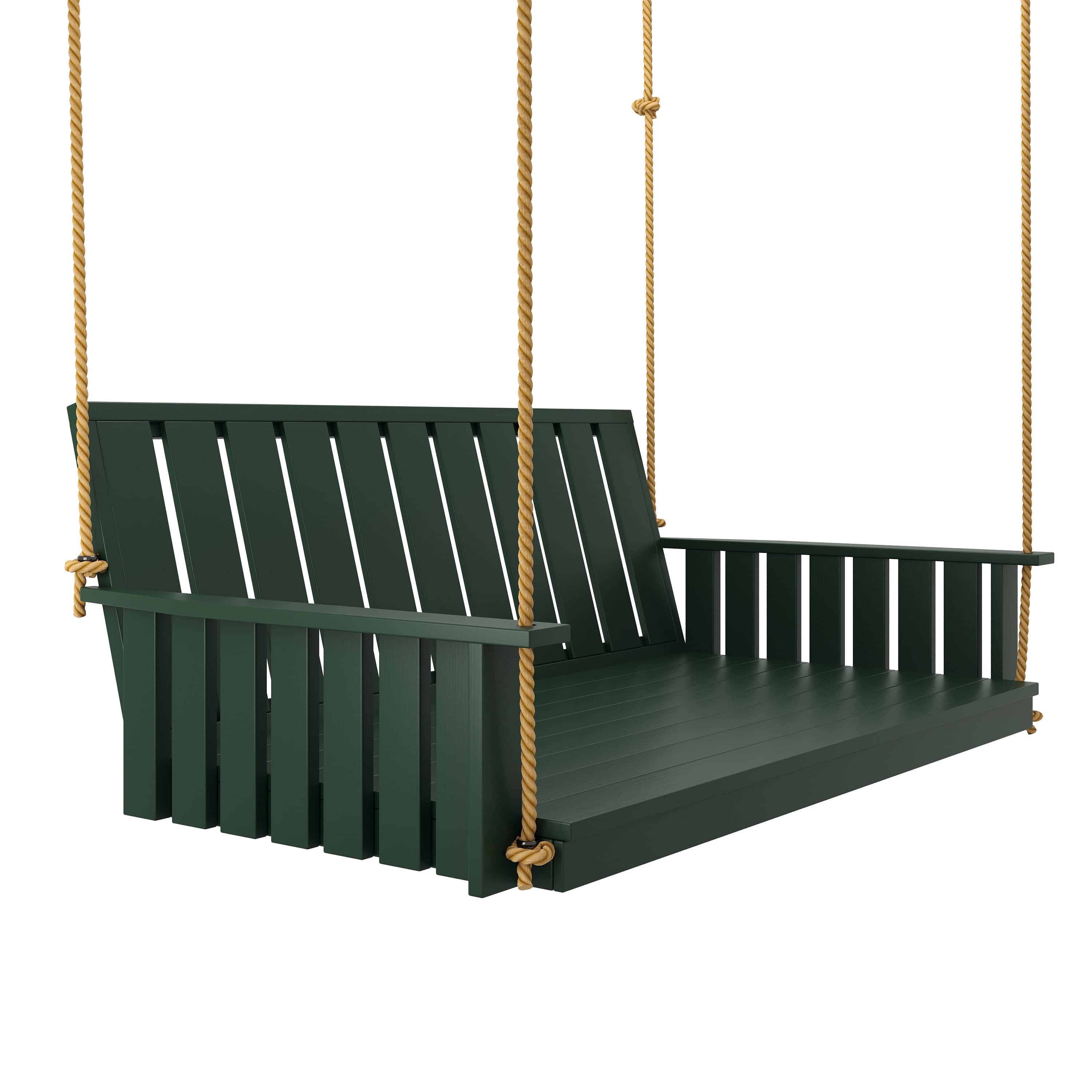 Keystone Amish Co. Twin The Weston Porch Swing Bed, Dark Green Paint