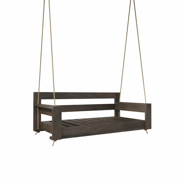 Amish Casual The Danville Daybed Swing, 6 ft, Dark Walnut