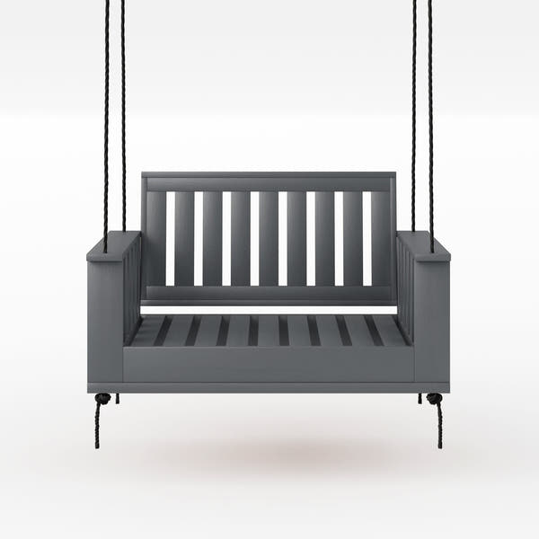 Amish Casual Rockford Daybed Swing Package with Included Cushions, Lounge, Dovetail Grey Paint