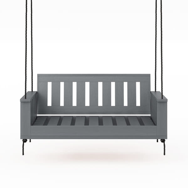 Amish Casual Rockford Daybed Swing Package with Included Cushions, Sofa, Dovetail Grey Paint