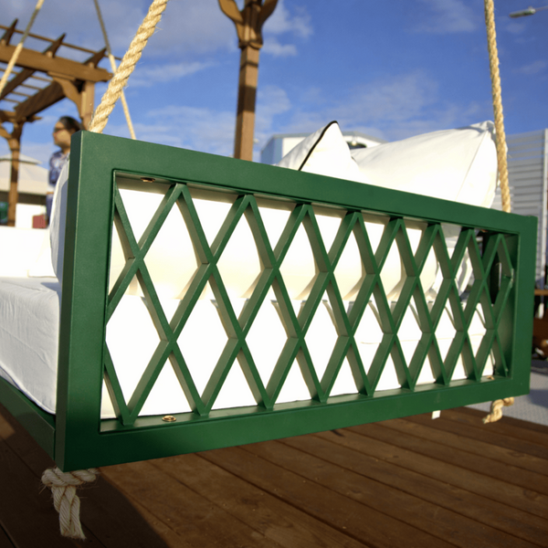 East Green Florence Green Aluminum Porch Swing Bed at the International Builders' Show 2026