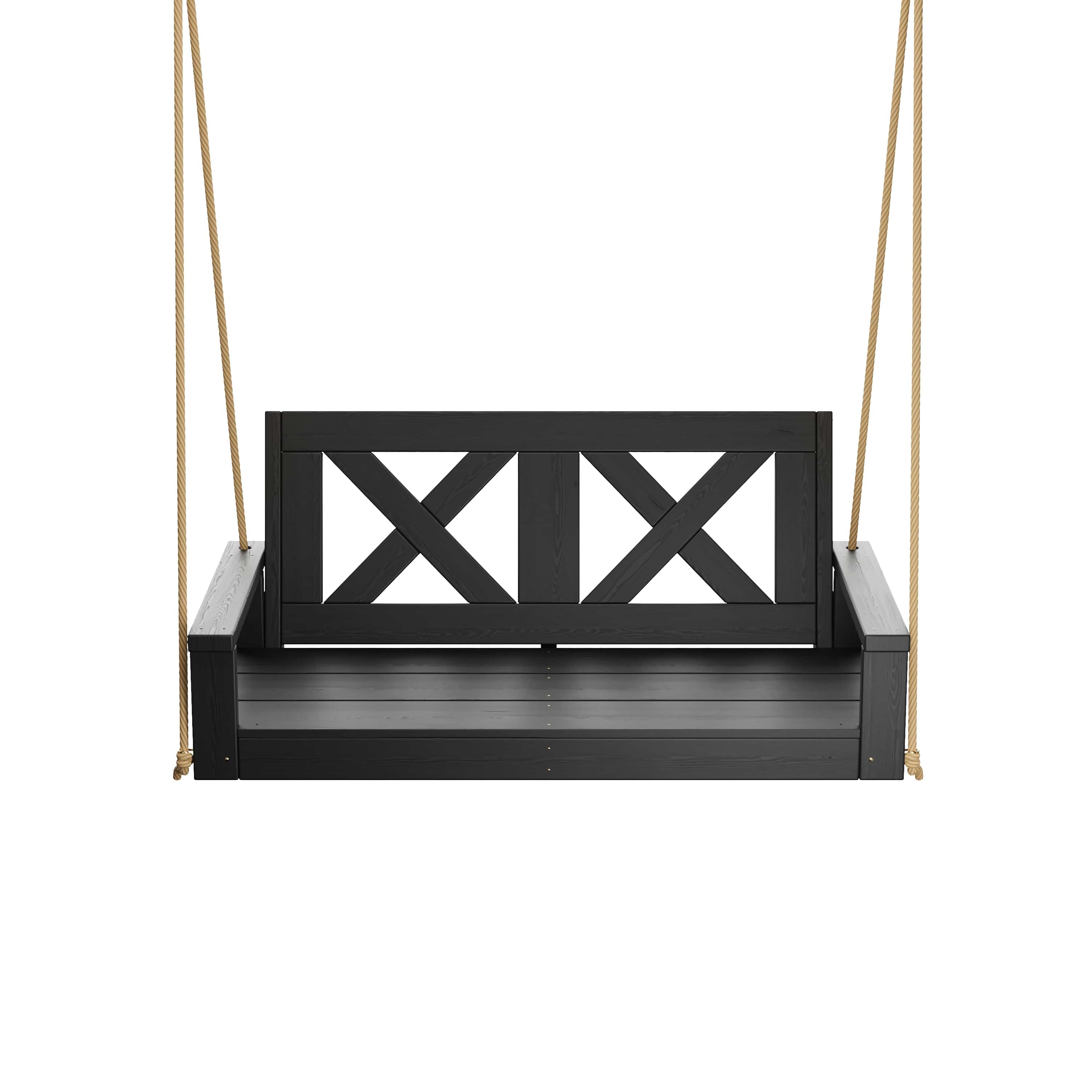 Porchgate Amish Heavy Duty 700 Lb 5-Foot Farmhouse Porch Swing - Tricorn Black