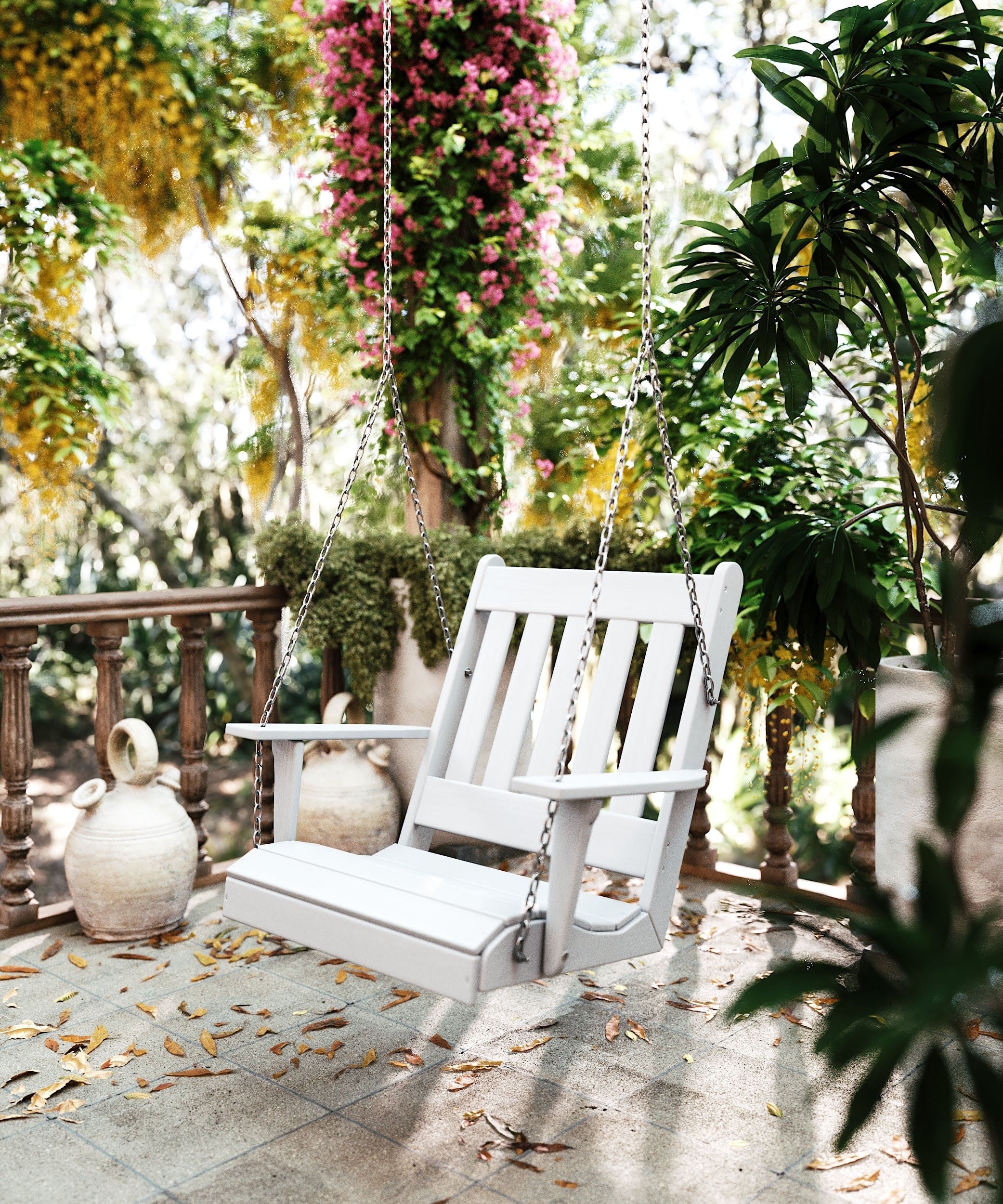 Keystone Amish Co. Franklin English Recycled Plastic Swing Chair, Aruba