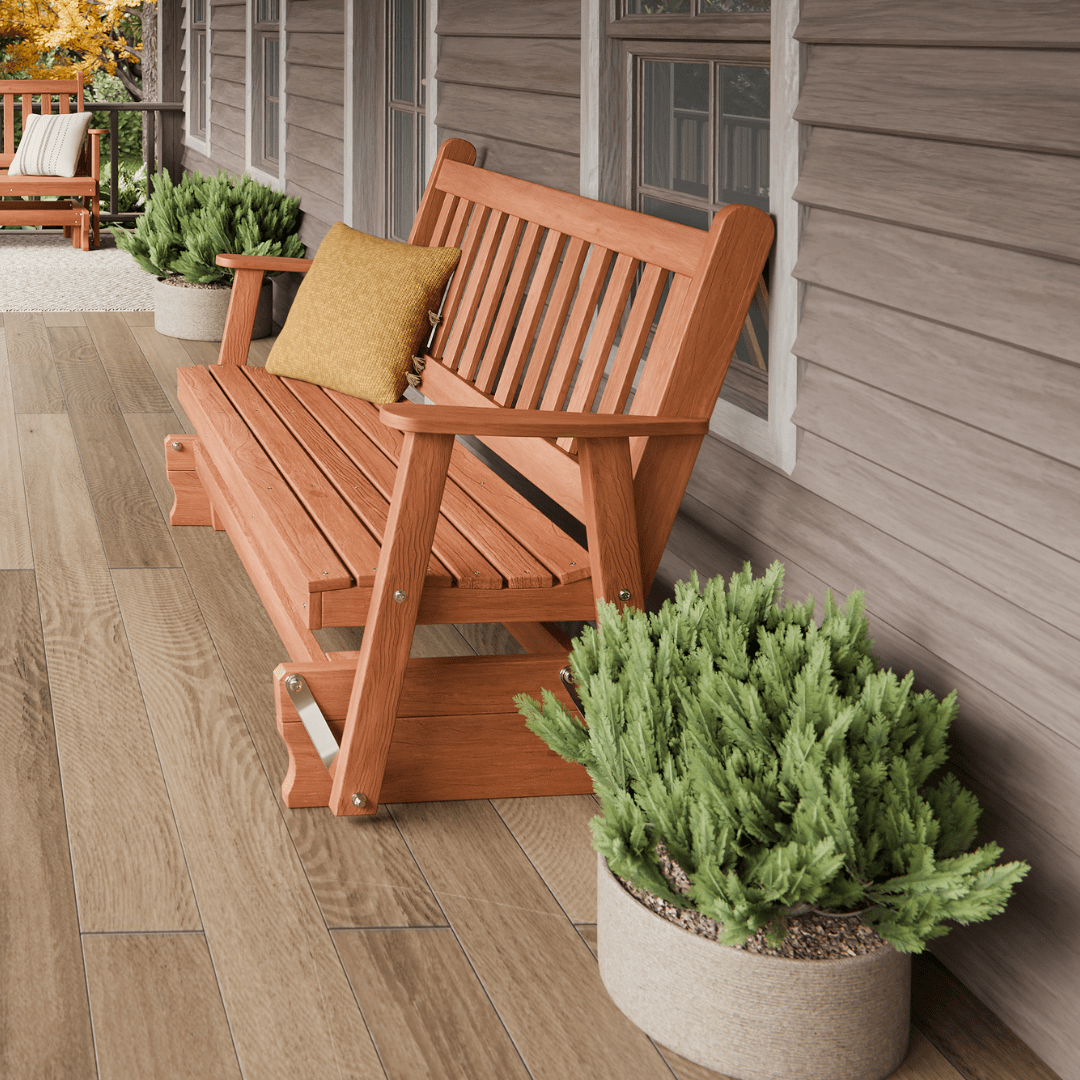 Keystone Amish Franklin Red Cedar Porch Glider