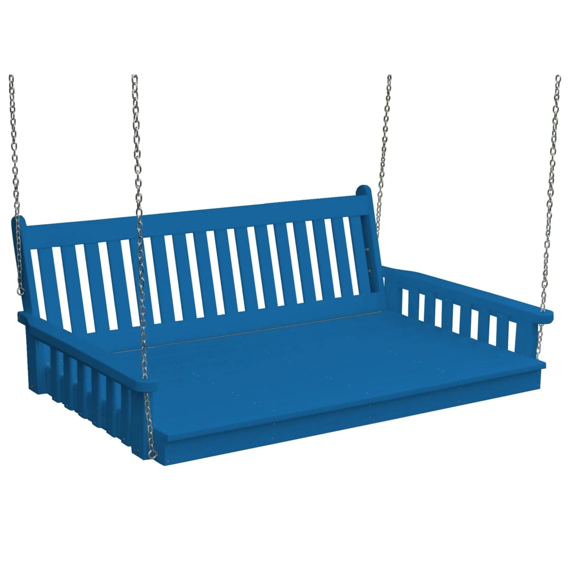 Keystone Amish Co. Twin Franklin Recycled Plastic Swing Bed, Blue
