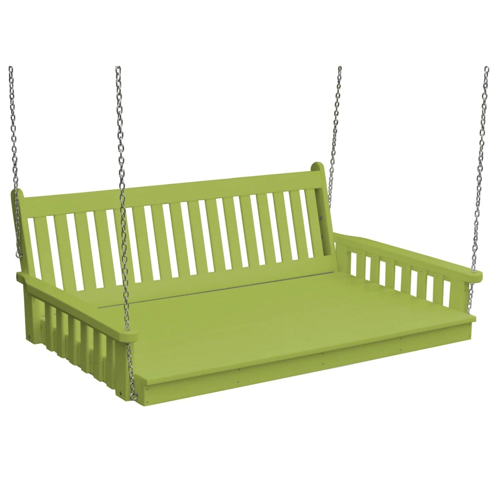 Keystone Amish Co. 6 Foot Franklin Recycled Plastic Swing Bed, Tropical Lime