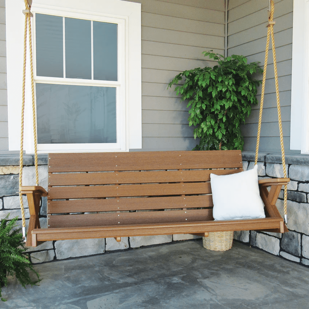 Hershyway Galaxy Series 5ft. Recycled Plastic Porch Swing The Porch