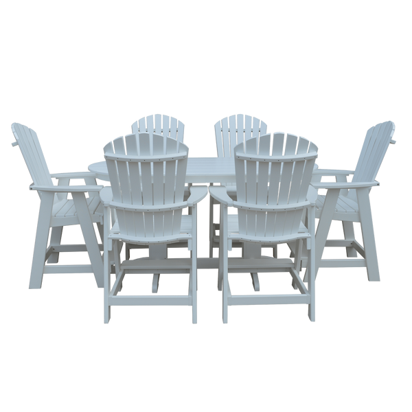 Keystone Amish Co. Sunburst 7-Piece Counter Height Poly Oval Dining Set