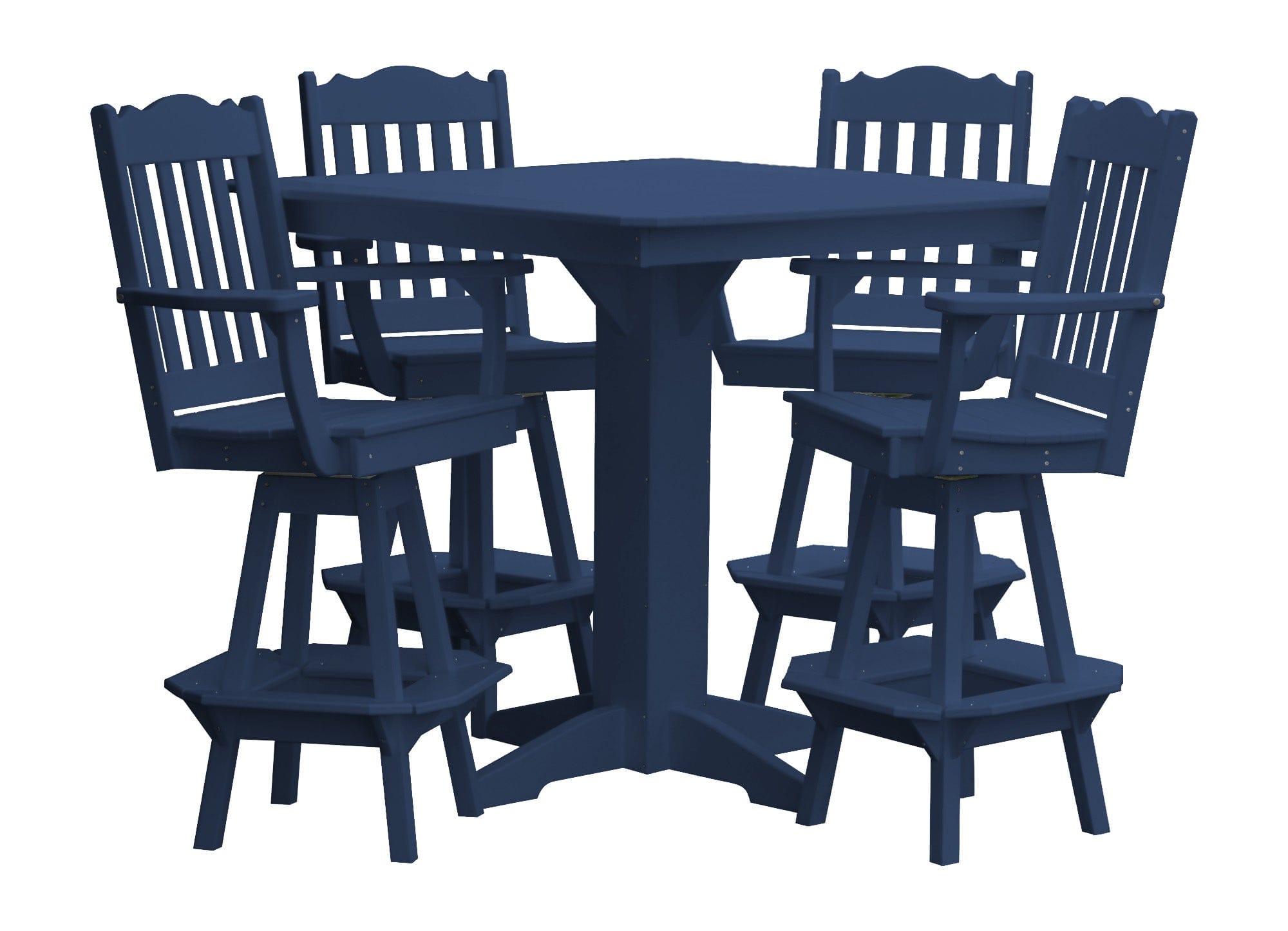 Keystone Amish Co. York 5-Piece Poly Bar Dining Set with Square Table