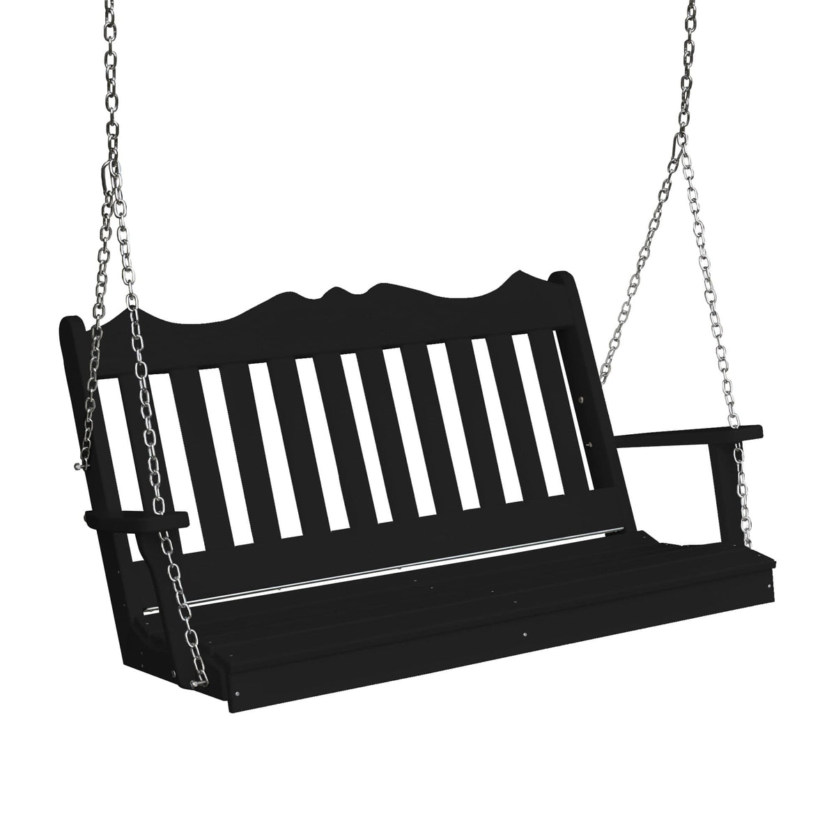 Keystone Amish Co. 5 Foot York Composite Porch Swing, Black