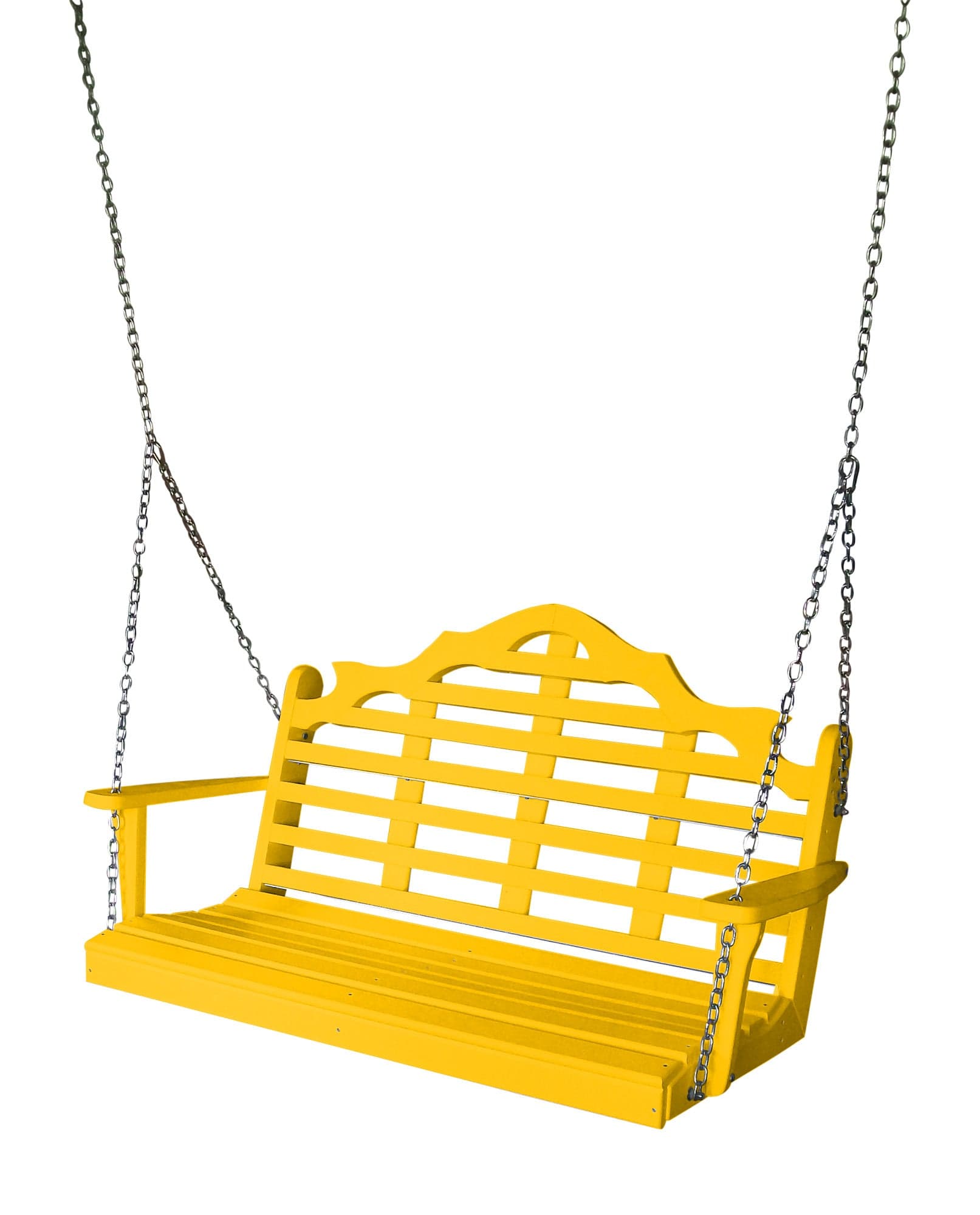 Keystone Amish Co. 5 Foot Milan Recycled Plastic Porch Swing, Lemon Yellow