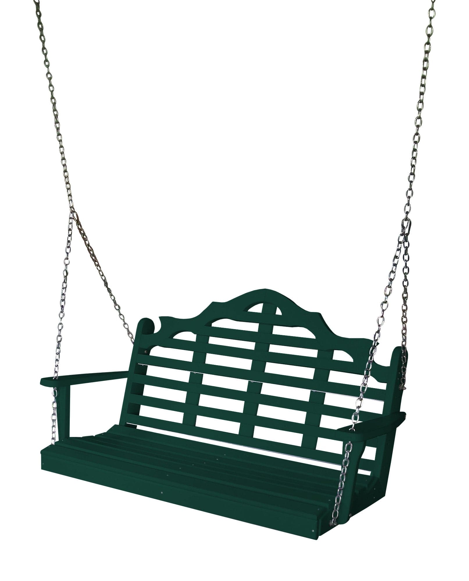 Keystone Amish Co. 5 Foot Milan Recycled Plastic Porch Swing, Turf Green