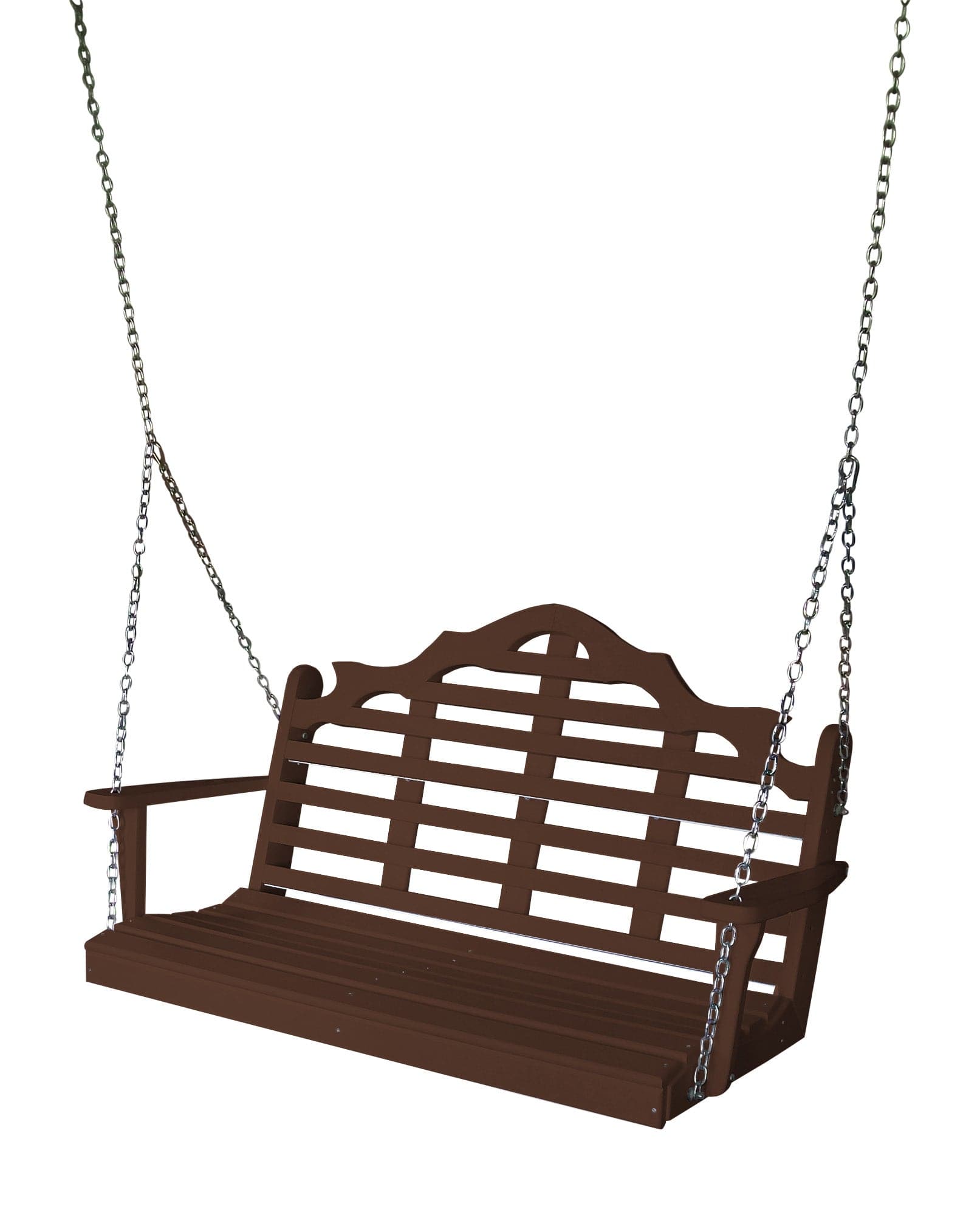 Keystone Amish Co. 5 Foot Milan Recycled Plastic Porch Swing, Tudor Brown